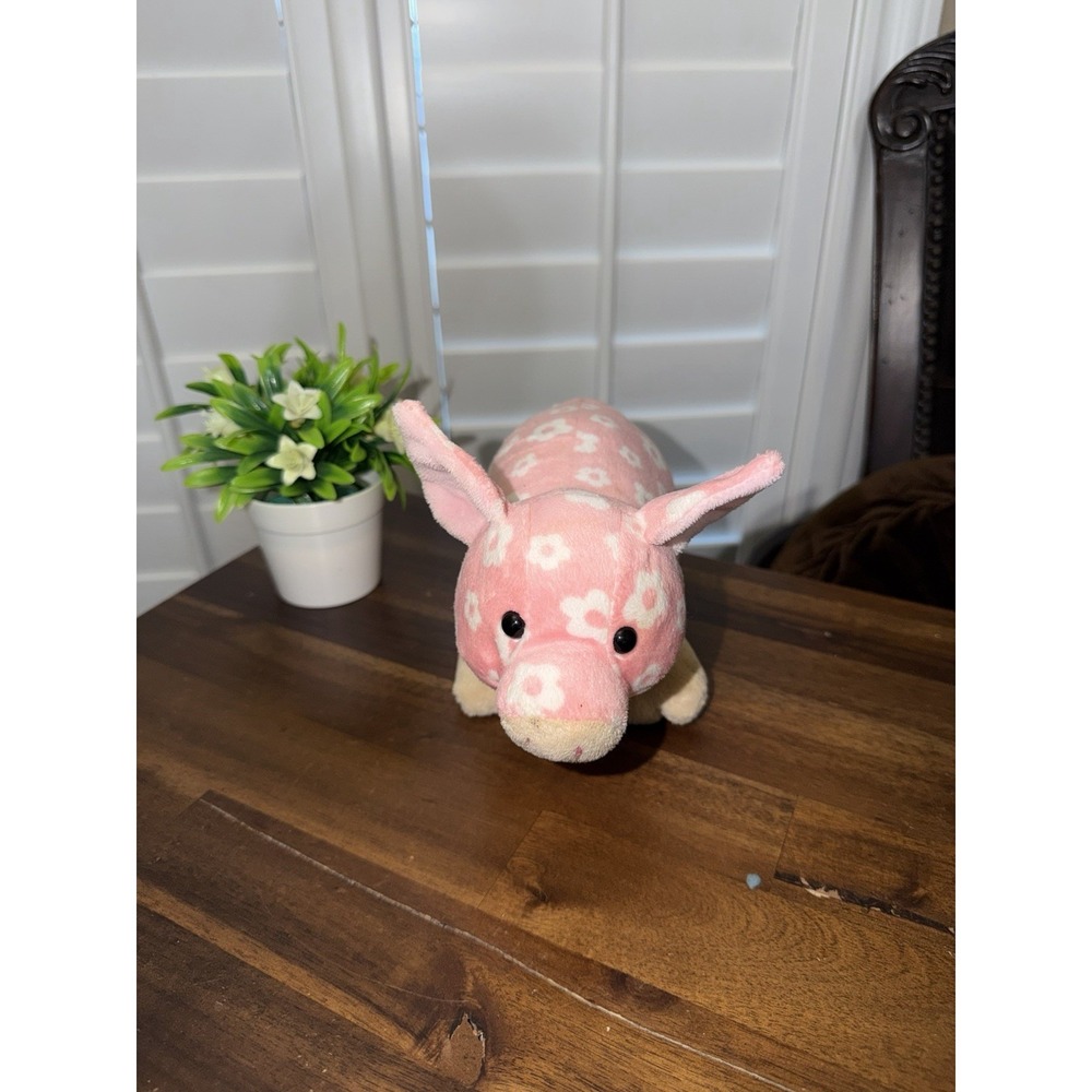 Ganz Webkinz Daisy Pig Flowers 9" Pink Farm Animal *NO Code Plush Stuffed Animal